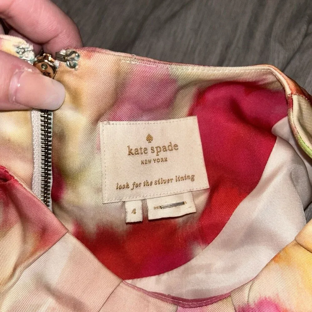 Kate Spade Bowden Watercolor Floral Sleeveless Business Party Dress Size 4